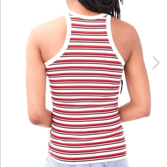 AEROPOSTALE Seriously Soft Heritage Blue Stripe Tank womens size S - Picture 6 of 6